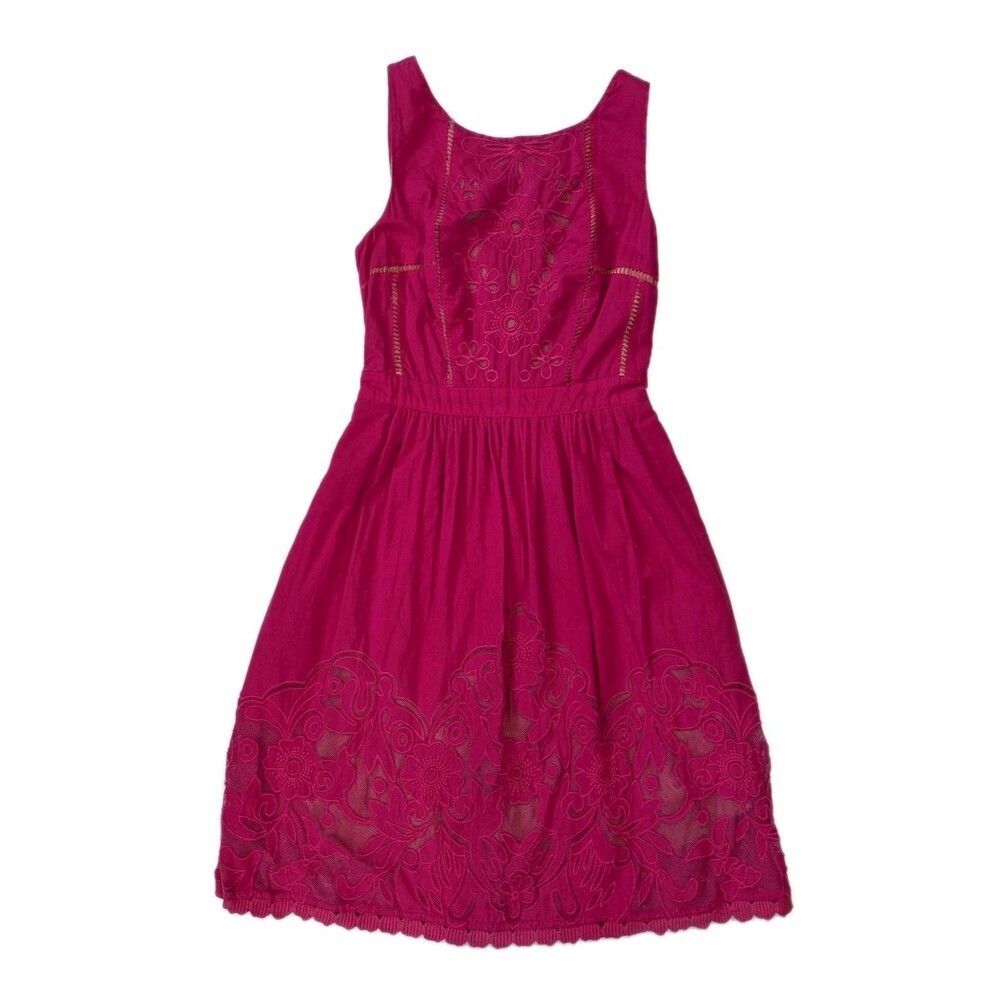 Anthropologie Moulinette Soeurs Dress Rose Pink Sierra Rhododendron - Picture 2 of 11